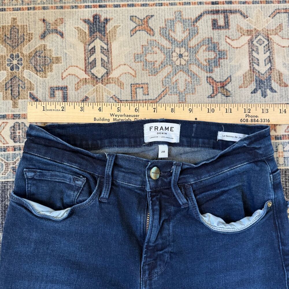 Frame Denim Le Skinny De Jeanne Dark Wash Blue Denim Jeans Women’s Size 28 - Picture 5 of 11
